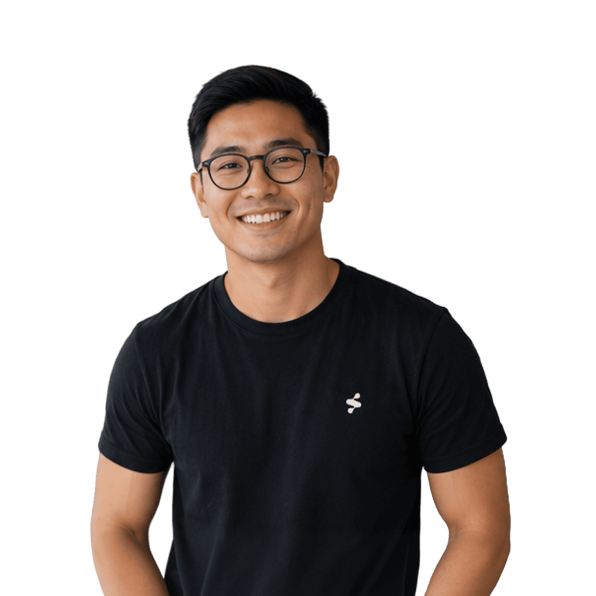 Headshot of Kevin Liang, transparent background.