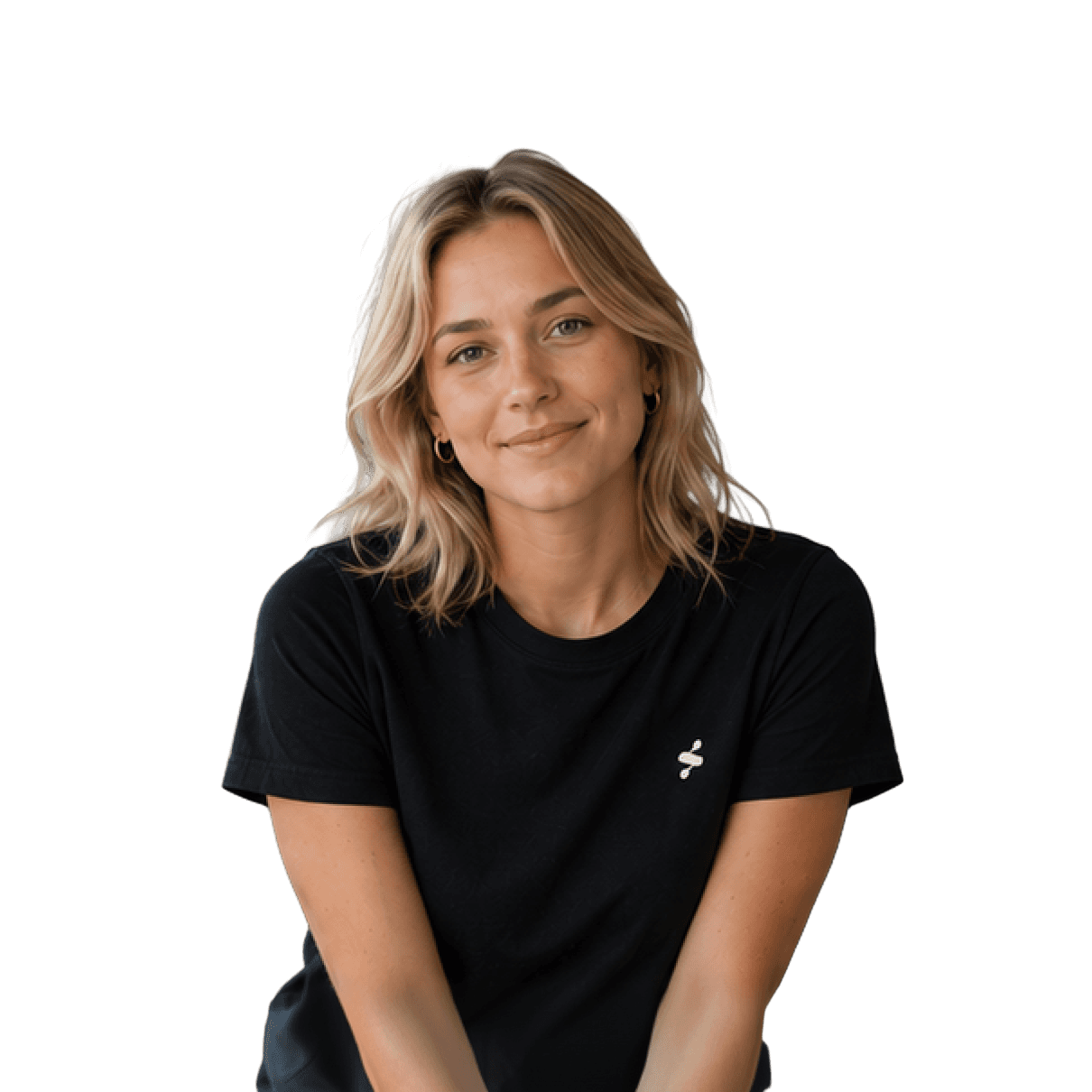 Headshot of Claire Fontaine, transparent background.